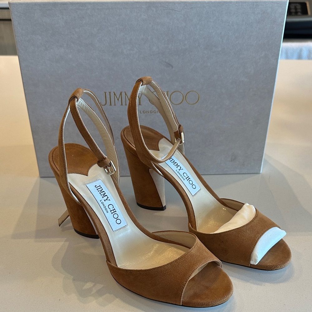 JIMMY CHOO
Miranda 85 Suede Heeled Sandals